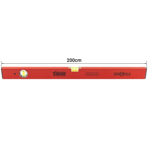 Poziomica Czerwona libella 200cm Instar