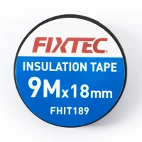 Taśma izolacyjna 9m x 18mm Wodoodporna Czarna Samoprzylepna Fixtec