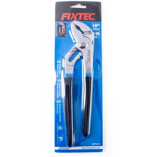 Szczypce nastawne 0-80mm, Gumowa rękojeść, Regulowane Fixtec