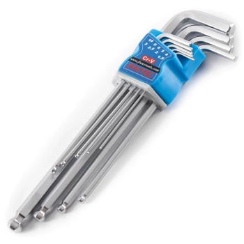 Zestaw kluczy imbusowych 9 elementów, Stal CR-V Fixtec