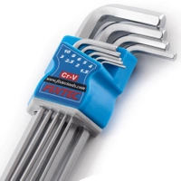 Zestaw kluczy imbusowych 9 elementów, Stal CR-V Fixtec
