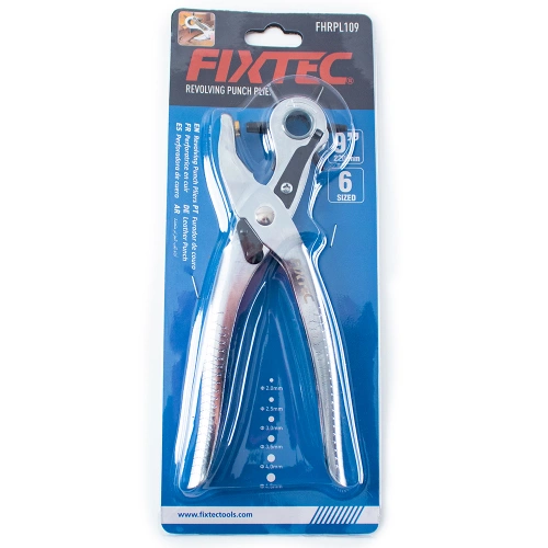 Dziurkacz do skóry, wyrobów galanteryjnych, 6 rodzajów otworów Fixtec