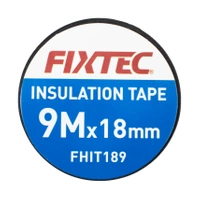 Taśma izolacyjna 9m x 18mm Wodoodporna Czarna Samoprzylepna Fixtec